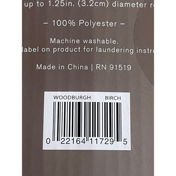 Urban Habitat Grommet Top Window Panel Birch 50 x 84 - Picture 4 of 5